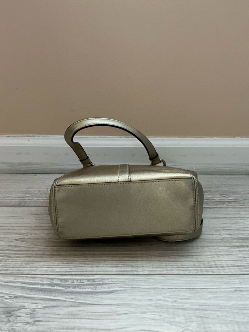 Coach Metallic Gold Tote - Picture 5 of 8
